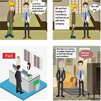 Employment Scam Cartoon Icon