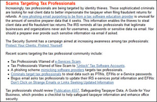 Scams Targeting tax professionals