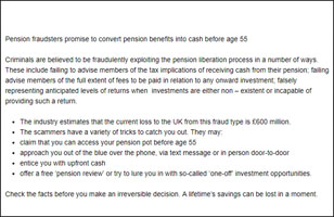 Pension fraud