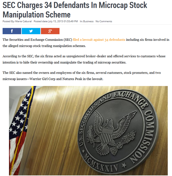 Microcap Stock Manipulation Scheme