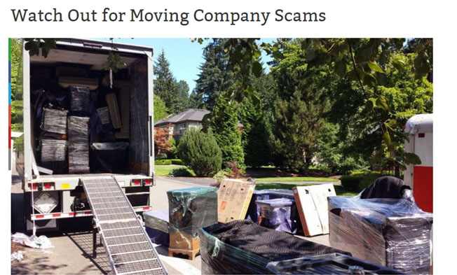 Moving scam