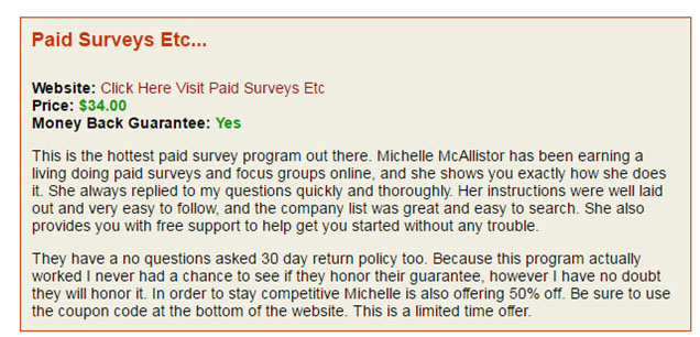 Paid Survey Guarantee Scam Paid Survey Guarantee Scam