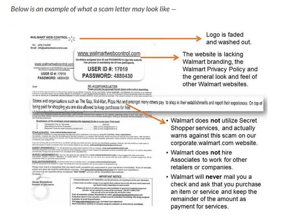 Shopper Scam Letter Shopper Scam Letter