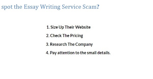 essay writing service scam
