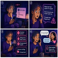 AI Voice Family Emergency Scam Cartoon