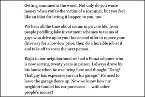 business scam business scam