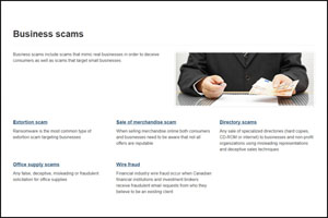 type of business scam