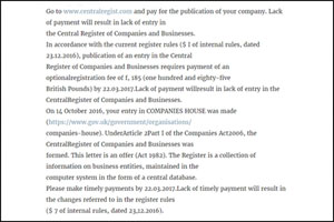 Registered business scam Registered business scam