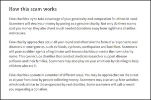 How charity scam works