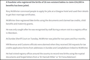 A fraudster who registered has been jailed A fraudster who registered has been jailed