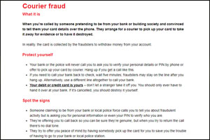 Courier fraud Courier fraud