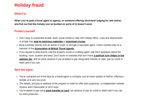holiday and travel scam 3