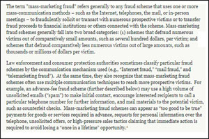 Mass marketing fraud