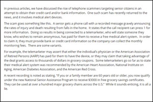 Telephone scam Telephone scam