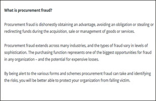 Procurment fraud