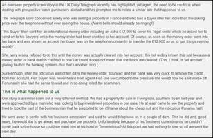 Overseas property scam Overseas property scam
